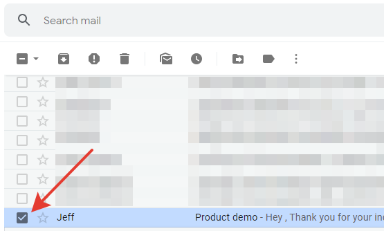 Gmail - email checkbox