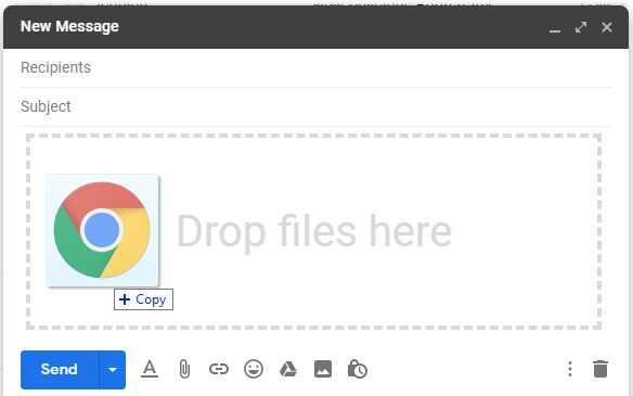 Gmail - attachment drag and drop