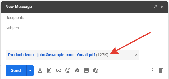 Gmail - attachment