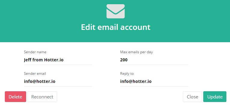 Email campaign - email accounts