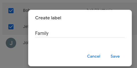 Gmail - create label menu