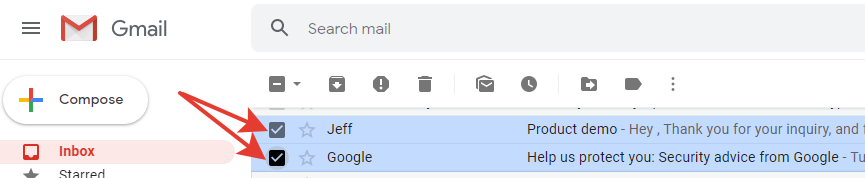 Gmail - tick emails